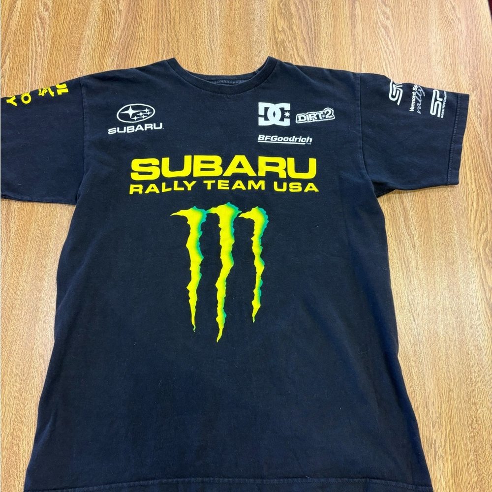 Subaru Rally Team USA 40 Dave Mirra Men’s Black DC  TShirt Size Medium